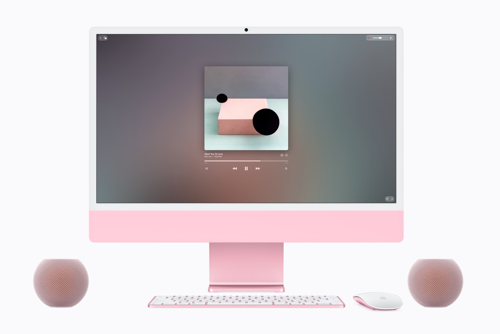 HomePod mini 2 junto a un Mac