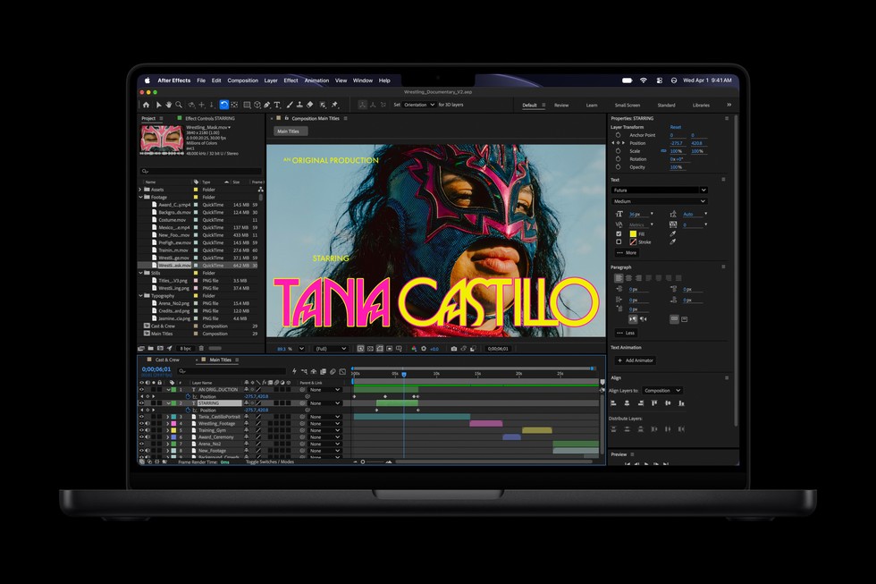 Edición con Adobe After Effects en el MacBook Pro M6