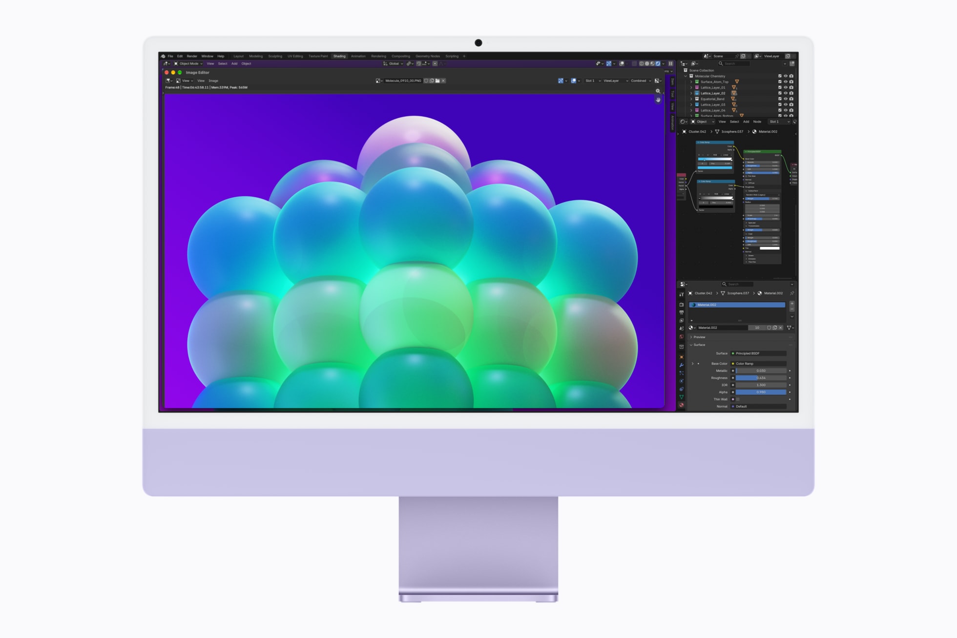 iMac M6 con Blender