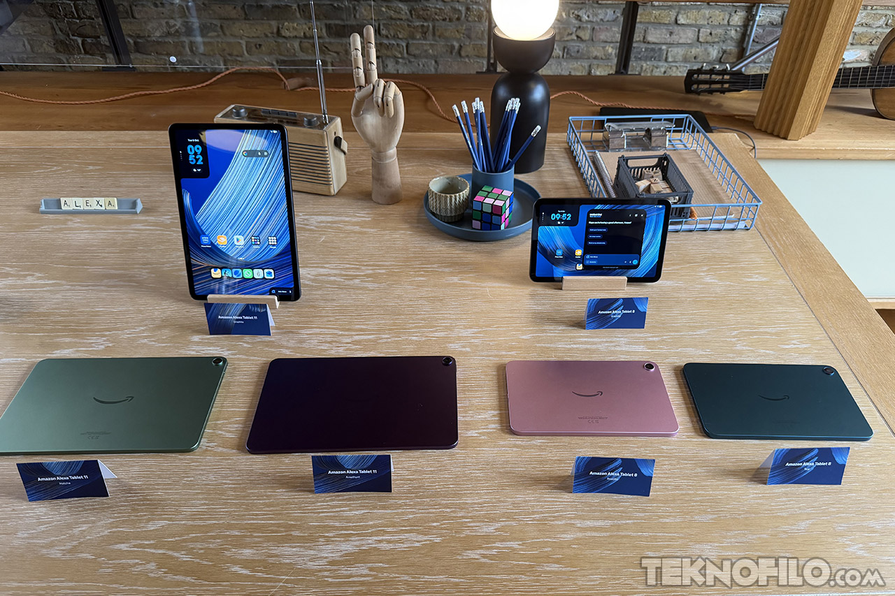 Amazon Alexa Tablets 8 y 11 expuestas en diferentes colores