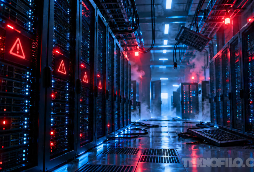 Los bots rusos caen un 84 % tras ataques a Yandex, pero se recuperan en días Centro de datos con alertas luminosas y marca de agua TEKNOFILO.COM en la fuente original WhoopAss